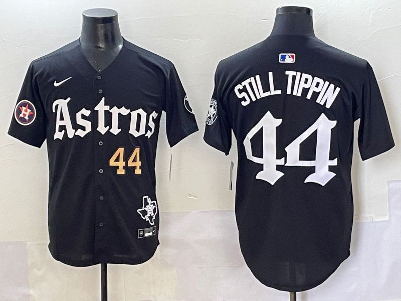 Men 2025 Houston Astros #44 Still Tippin Black Five generations Joint Name Nike MLB Jersey style 9->houston astros->MLB Jersey